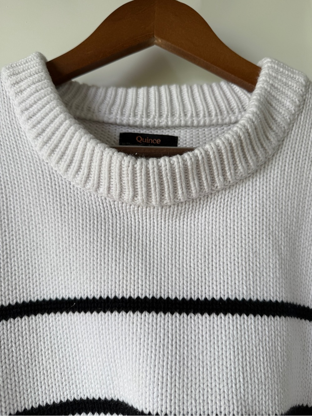 Quince 100% Organic Cotton Striped Crew Sweater - Picture 3 of 6